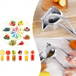 Fruit Juicer Orange Lemon Squeezer Extractor Stainless Steel Portable Manual Juicing Tool Easy to Use for Home