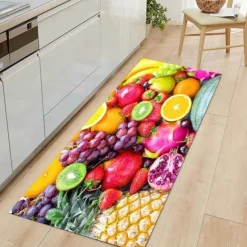 Fruits Kitchen Mat Non-Slip Oil Proof Floor Mat Rug Indoor Outdoor Mat Bedroom Decor Bathroom Mat Entrance Rug Door Mat
