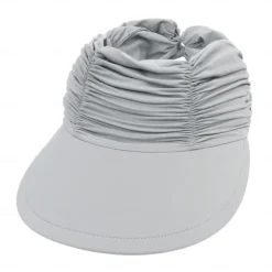 Fshion Solid Color Women's UV Sun Protection Wide Brim Visor Fashion Print Ruched Sun Protection Empty Summer Beach Hat