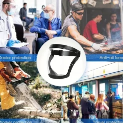 Full Face Protective Mask Adjustable Anti-fog Plastic Mask, Breathable Design, Suitable For Outdoor And Kitchen, Secure Closure - Ideal Gift For Family And Friends, Multifunctional Protective Mask