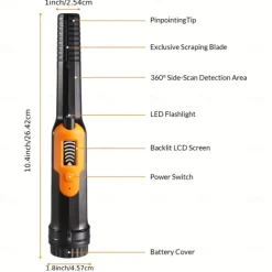 Full Waterproof Pinpointer Metal Detector with LCD Display,High Sensitive Underwater Pin Pointer,3 Modes Portable Pinpointe