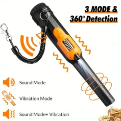 Full Waterproof Pinpointer Metal Detector with LCD Display,High Sensitive Underwater Pin Pointer,3 Modes Portable Pinpointe