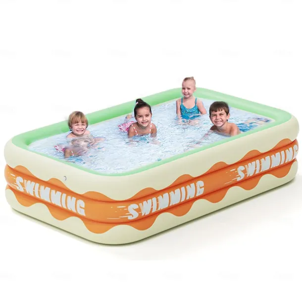 Full-Sized Inflatable Swimming Pools, Portable Inflatable Pool, Blow-Up Swimming Pool, Foldable Inflating Pools, Perfect Use Water Activities for Indoor and Outdoor Summer Season