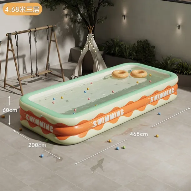 Full-Sized Inflatable Swimming Pools, Portable Inflatable Pool, Blow-Up Swimming Pool, Foldable Inflating Pools, Perfect Use Water Activities for Indoor and Outdoor Summer Season