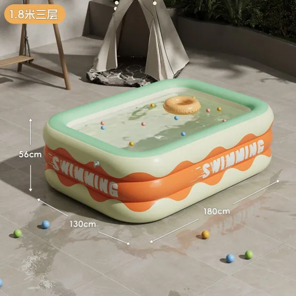 Full-Sized Inflatable Swimming Pools, Portable Inflatable Pool, Blow-Up Swimming Pool, Foldable Inflating Pools, Perfect Use Water Activities for Indoor and Outdoor Summer Season