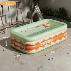 Full-Sized Inflatable Swimming Pools, Portable Inflatable Pool, Blow-Up Swimming Pool, Foldable Inflating Pools, Perfect Use Water Activities for Indoor and Outdoor Summer Season