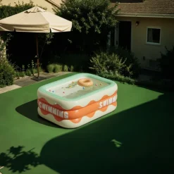 Full-Sized Inflatable Swimming Pools, Portable Inflatable Pool, Blow-Up Swimming Pool, Foldable Inflating Pools, Perfect Use Water Activities for Indoor and Outdoor Summer Season