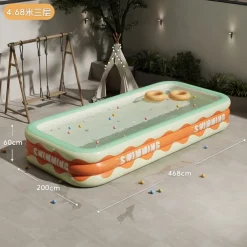 Full-Sized Inflatable Swimming Pools, Portable Inflatable Pool, Blow-Up Swimming Pool, Foldable Inflating Pools, Perfect Use Water Activities for Indoor and Outdoor Summer Season