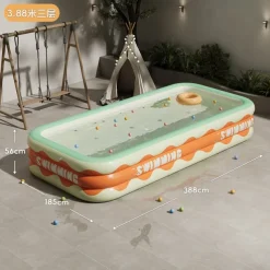 Full-Sized Inflatable Swimming Pools, Portable Inflatable Pool, Blow-Up Swimming Pool, Foldable Inflating Pools, Perfect Use Water Activities for Indoor and Outdoor Summer Season