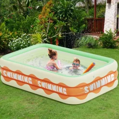 Full-Sized Inflatable Swimming Pools, Portable Inflatable Pool, Blow-Up Swimming Pool, Foldable Inflating Pools, Perfect Use Water Activities for Indoor and Outdoor Summer Season