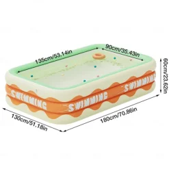 Full-Sized Inflatable Swimming Pools, Portable Inflatable Pool, Blow-Up Swimming Pool, Foldable Inflating Pools, Perfect Use Water Activities for Indoor and Outdoor Summer Season