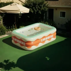 Full-Sized Inflatable Swimming Pools, Portable Inflatable Pool, Blow-Up Swimming Pool, Foldable Inflating Pools, Perfect Use Water Activities for Indoor and Outdoor Summer Season