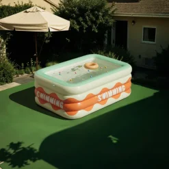 Full-Sized Inflatable Swimming Pools, Portable Inflatable Pool, Blow-Up Swimming Pool, Foldable Inflating Pools, Perfect Use Water Activities for Indoor and Outdoor Summer Season