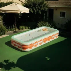 Full-Sized Inflatable Swimming Pools, Portable Inflatable Pool, Blow-Up Swimming Pool, Foldable Inflating Pools, Perfect Use Water Activities for Indoor and Outdoor Summer Season