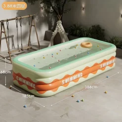 Full-Sized Inflatable Swimming Pools, Portable Inflatable Pool, Blow-Up Swimming Pool, Foldable Inflating Pools, Perfect Use Water Activities for Indoor and Outdoor Summer Season