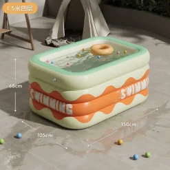 Full-Sized Inflatable Swimming Pools, Portable Inflatable Pool, Blow-Up Swimming Pool, Foldable Inflating Pools, Perfect Use Water Activities for Indoor and Outdoor Summer Season