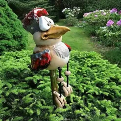 Funny Chicken Decor Statues Garden Farm Yard Resin Craft Chicken Rooster Sculpture Patio Lawn Garden Decor Accessories Outdoor Landscape Sculptures