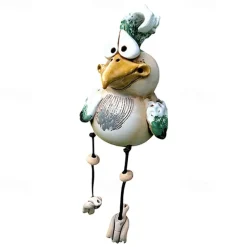 Funny Chicken Decor Statues Garden Farm Yard Resin Craft Chicken Rooster Sculpture Patio Lawn Garden Decor Accessories Outdoor Landscape Sculptures