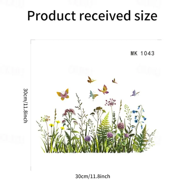 Funny Flower Butterfly Toilet Lid Decal - Waterproof Self-Adhesive Bathroom Decor Sticker Room Decor, Home Decor