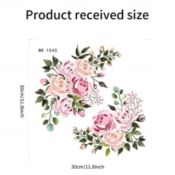 Funny Flower Butterfly Toilet Lid Decal - Waterproof Self-Adhesive Bathroom Decor Sticker Room Decor, Home Decor