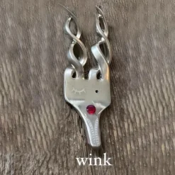 Funny Fork Reindeer Ornament, Christmas Tree Decoration Xmas Gift