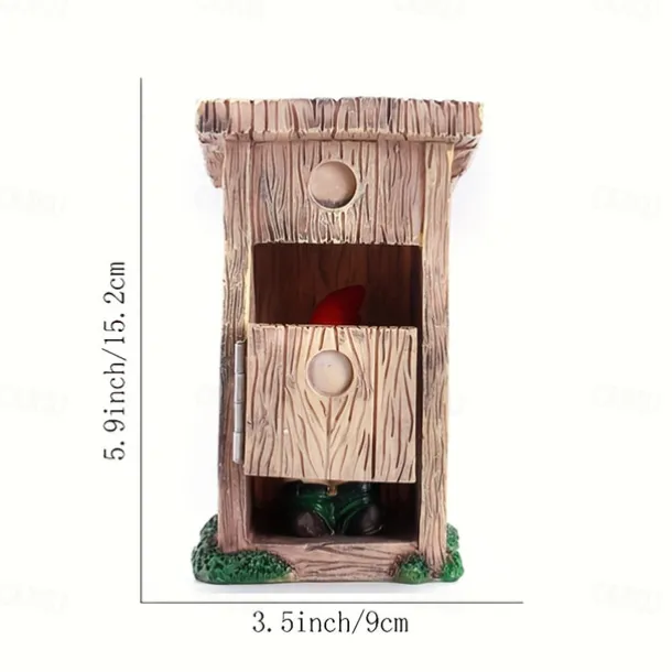 Funny Garden Gnome Outdoor Statues Naughty Sculpture Decoration Inappropriate Read Newspaper Gnome for Indoor Lawn Yard Red