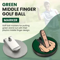 Funny Middle Finger Golf Ball Marker Magnetic Golf Hat Clip Removable Golf Ball Position Mark Golf Decorations Durable Funny Golf Decorations
