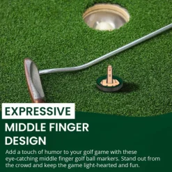 Funny Middle Finger Golf Ball Marker Magnetic Golf Hat Clip Removable Golf Ball Position Mark Golf Decorations Durable Funny Golf Decorations