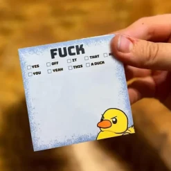 Funny Sassy Duck Sticky Notes, Funny Sticky Notes, Funny Work Stickers for Adults, Funny Stationery Note Pads, for Coworkers Friends, Office Supplies