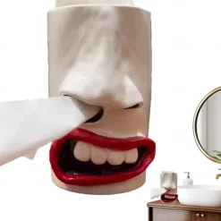 Funny Tissue Box, 13 cm Resin Tissue Dispenser, Decorative Tissue Box Dispenser, Creative 3D Cosmetic Tissue Box, Dispenser Boxes for Face Tissues for Home and Kitchen