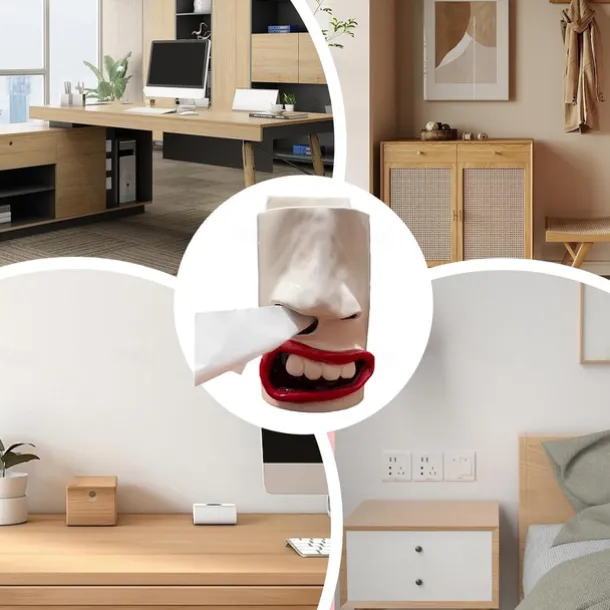 Funny Tissue Box, 13 cm Resin Tissue Dispenser, Decorative Tissue Box Dispenser, Creative 3D Cosmetic Tissue Box, Dispenser Boxes for Face Tissues for Home and Kitchen