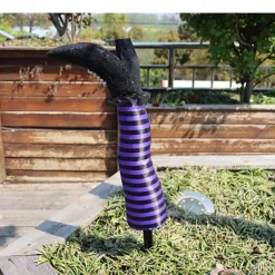 Funny Witch Leg Stake - Witch Leg Halloween Yard Decoration - Halloween Witch Prop Holiday Ornament For Outdoor Indoor Yard Patio Lawn