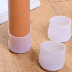 Furniture Leg Caps,Silicone Chair Leg Covers with Thickened Felt Pads: Noiseless Furniture Foot Protectors for Tables, Chairs, Stools