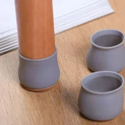 Furniture Leg Caps,Silicone Chair Leg Covers with Thickened Felt Pads: Noiseless Furniture Foot Protectors for Tables, Chairs, Stools