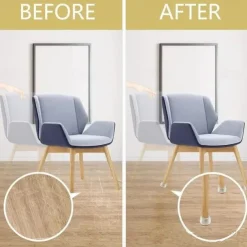 Furniture Leg Caps,Silicone Chair Leg Covers with Thickened Felt Pads: Noiseless Furniture Foot Protectors for Tables, Chairs, Stools