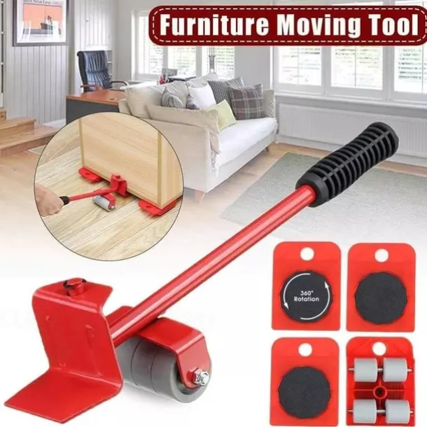 Furniture Lift Mover Tool Set - Furniture Movers with Wheels Heavy Furniture Moving Sliders Appliance Rollers Heavy Duty Furniture Lifter and Sliders Kit - Furniture Movers Sliders Appliance Movers