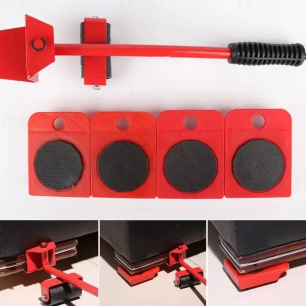 Furniture Lift Mover Tool Set - Furniture Movers with Wheels Heavy Furniture Moving Sliders Appliance Rollers Heavy Duty Furniture Lifter and Sliders Kit - Furniture Movers Sliders Appliance Movers