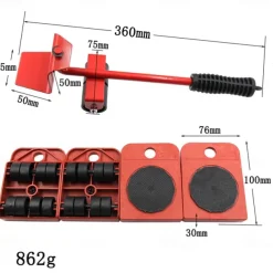 Furniture Lift Mover Tool Set - Furniture Movers with Wheels Heavy Furniture Moving Sliders Appliance Rollers Heavy Duty Furniture Lifter and Sliders Kit - Furniture Movers Sliders Appliance Movers