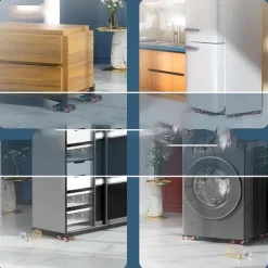 Furniture Mover with Wheels & Lifter Set 360 Swivel Casters 880lbs Capacity Furniture Dolly for Moving Heavy Furniture Refrigerator Sofa Cabinet