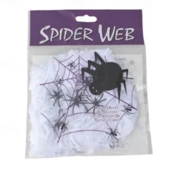 100G Spider Web with 40 Spiders Halloween Spider Cotton Spider Web Spider Silk Small Spider Party Haunted House Decoration Props