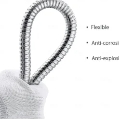 G1/2 Stainless Steel Flexible Shower Hose, Long Bathroom Shower Water Hose Extension Plumbing Pipe Pulling Tube Bathroom Accessories