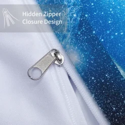 Galaxy Starry Sky Planet 3-Piece Down Duvet Cover Set for Hotel Bedroom Guest Room Guestroom Bedding Comfortable Set