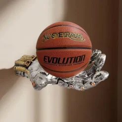 Gaming Controller Holder Stand, Basketball Stand Cyberpunk Silverhand Mechanical Hand, Desktop Gamepad Controller Universal Headphone Hanger Holder, Desktop Decoration Model Handmade Gifts