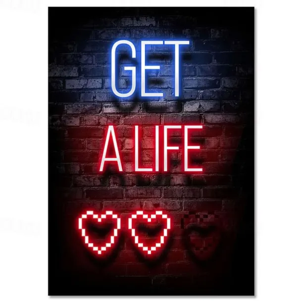 Gaming Room Decoration Poster Wall Art Video Game Canvas Painting Playroom Neon Decor Picture for Gamer Boy Bedroom Prints Decor Without Frame