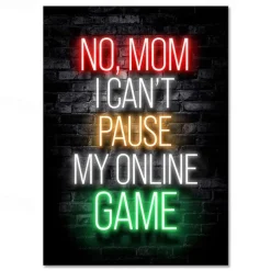 Gaming Room Decoration Poster Wall Art Video Game Canvas Painting Playroom Neon Decor Picture for Gamer Boy Bedroom Prints Decor Without Frame
