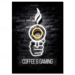 Gaming Room Decoration Poster Wall Art Video Game Canvas Painting Playroom Neon Decor Picture for Gamer Boy Bedroom Prints Decor Without Frame