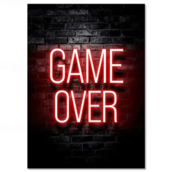 Gaming Room Decoration Poster Wall Art Video Game Canvas Painting Playroom Neon Decor Picture for Gamer Boy Bedroom Prints Decor Without Frame