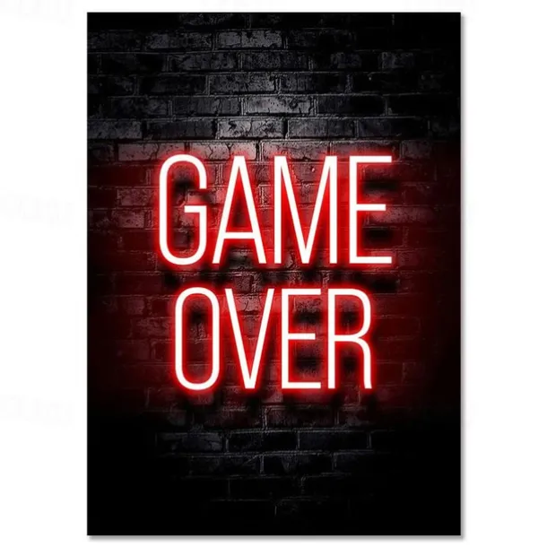Gaming Room Decoration Poster Wall Art Video Game Canvas Painting Playroom Neon Decor Picture for Gamer Boy Bedroom Prints Decor Without Frame