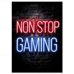 Gaming Room Decoration Poster Wall Art Video Game Canvas Painting Playroom Neon Decor Picture for Gamer Boy Bedroom Prints Decor Without Frame