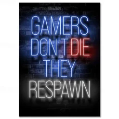Gaming Room Decoration Poster Wall Art Video Game Canvas Painting Playroom Neon Decor Picture for Gamer Boy Bedroom Prints Decor Without Frame